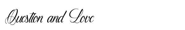 Question and Love font preview